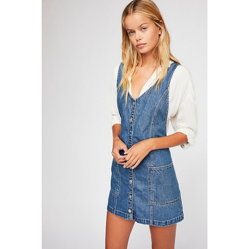 🌹NWT🌹FREE PEOPLE Pearl Denim Jumper